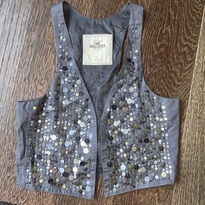 Metallic shimmer vest